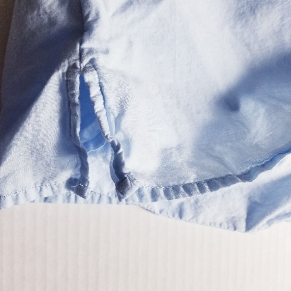 LANE BRYANT WOVEN EYELET RUFFLE KNIT LIGHT BLUE TANK SIZE ESTIMATE 14 - Picture 12 of 13